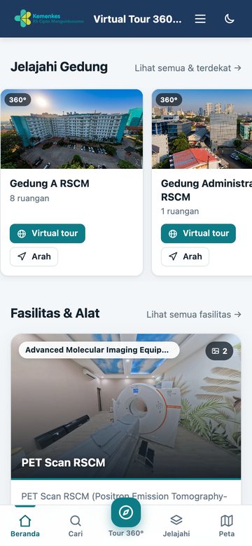 Isi beranda — tampilan ponsel