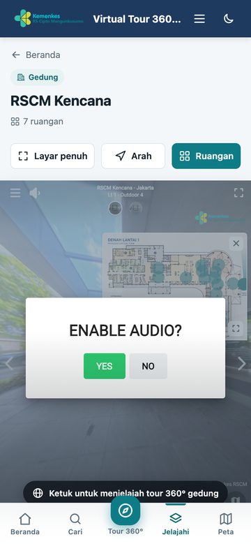 Halaman gedung — tampilan ponsel